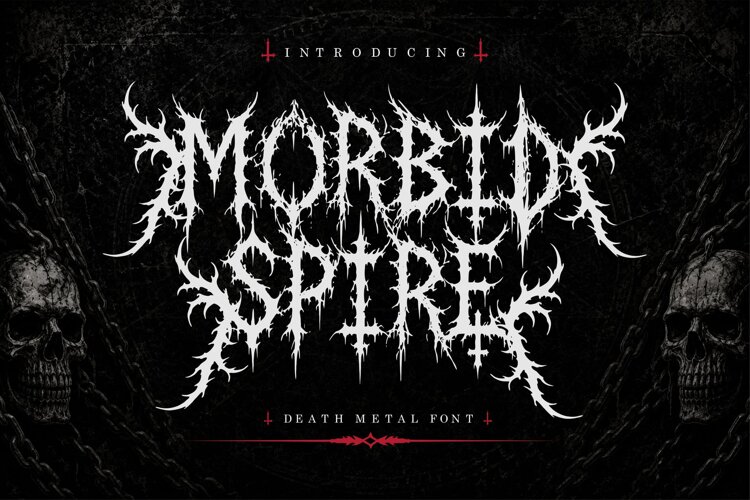 Morbid Spire - Death Metal Font example image 1