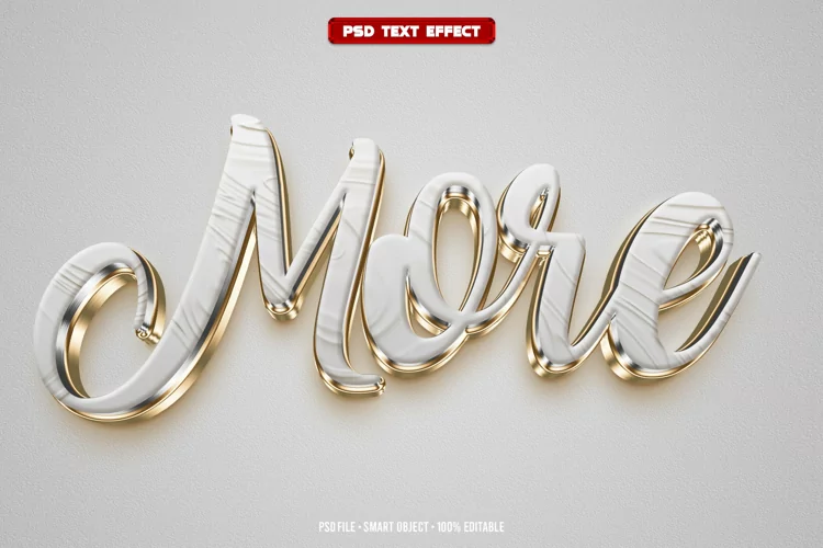 More 3D editable text effect