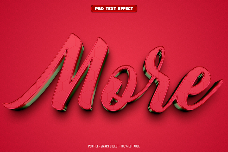 More 3D editable text effect
