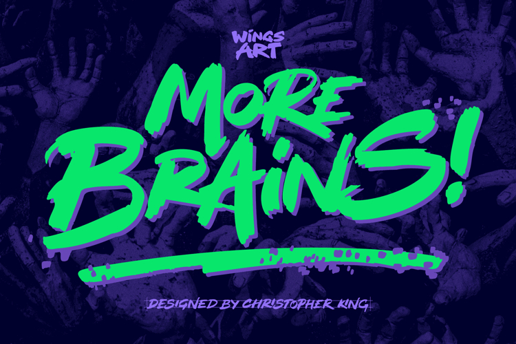 More Brains! Retro 80s VHS Horror Font