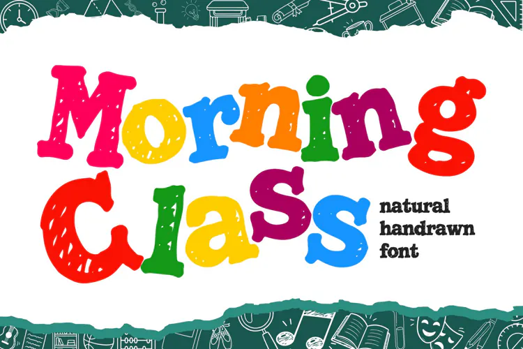 Morning Class - Natural Kids Handrawn Font