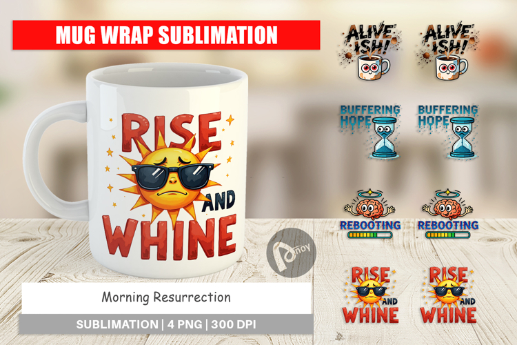 Caffeinated Chaos Quotes Mug Wrap