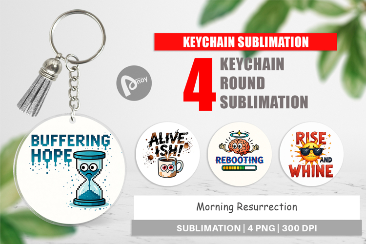 Caffeinated Chaos Quotes Keychain