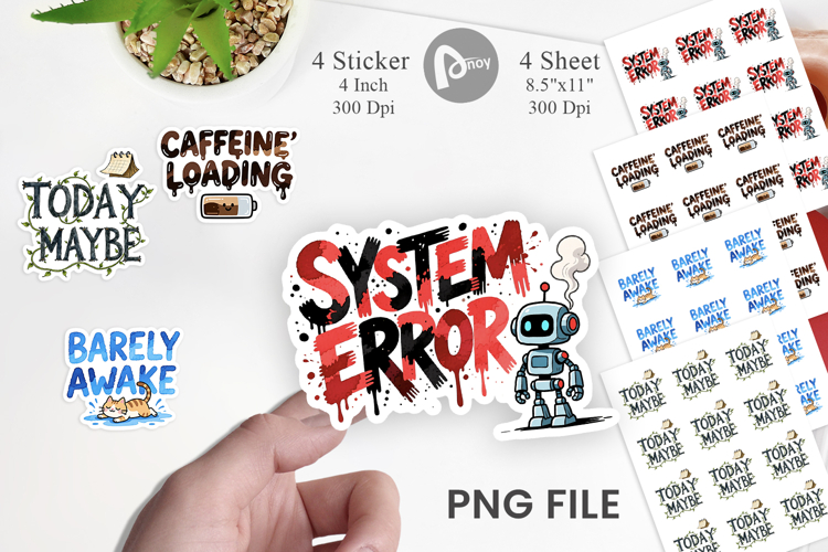 Caffeinated Chaos Quotes Sticker