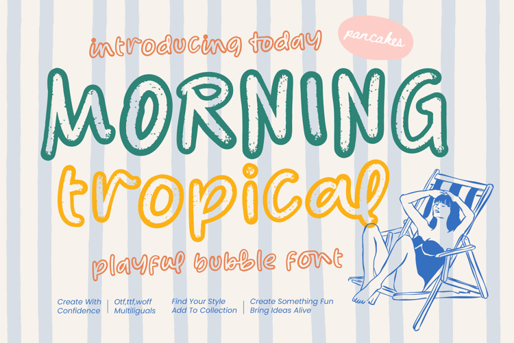 Morning Tropical - Playful Bubble Font