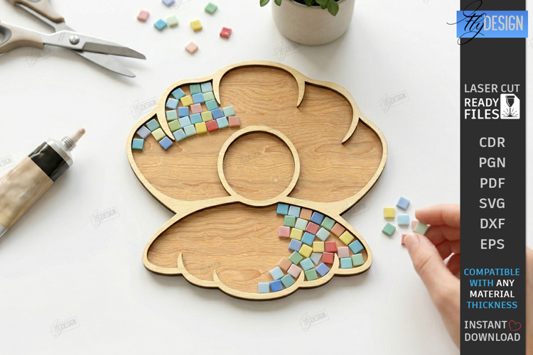 Mosaic Base Laser Cut | DIY Craft Kit Supplies | Mosaic Art