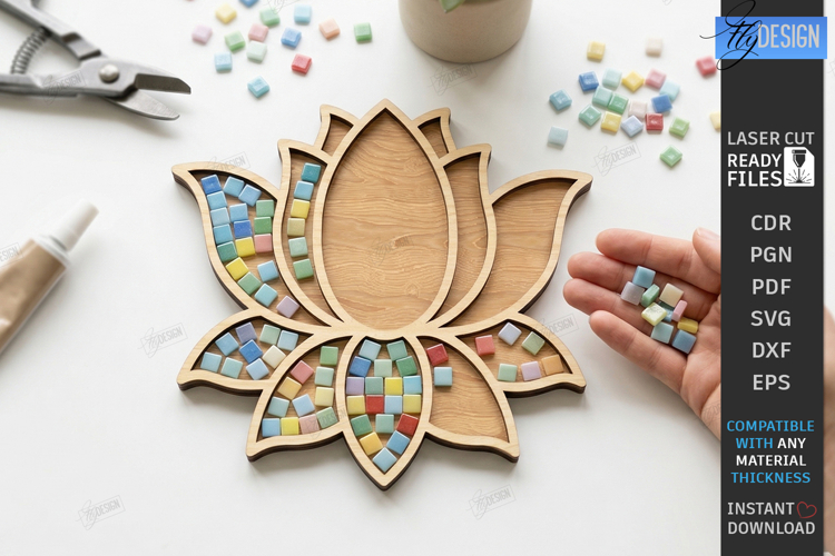 Mosaic Base Laser Cut | DIY Craft Kit Supplies | Mosaic Art