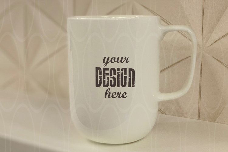 Mockup Coffee cup White mug Kitchen tools Mock-up Real Photo