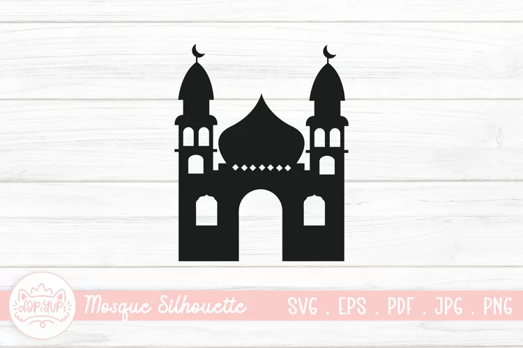 Islamic Mosque Silhouette SVG | Vector Muslim Mosque