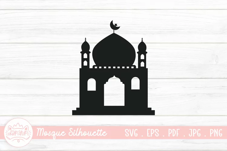 Islamic Mosque Silhouette SVG | Vector Muslim Mosque