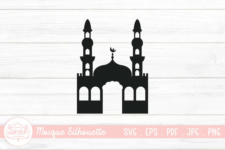 Islamic Mosque Silhouette SVG | Vector Muslim Mosque