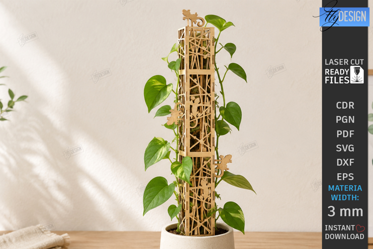 Moss Pole Laser Cut | Plant Trellis | Plant Stake | Garden