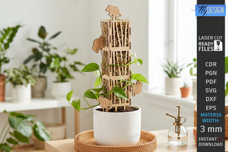 Moss Pole Laser Cut | Plant Trellis | Plant Stake | Garden