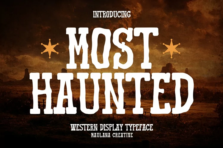 Most Haunted Western Display Typeface