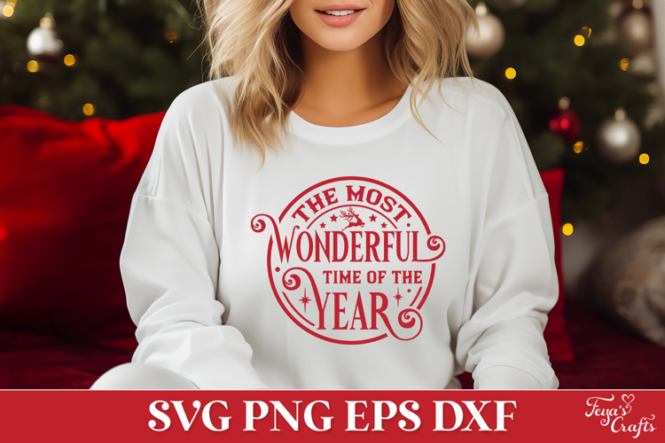 The Most Wonderful Time of the Year SVG Ornament