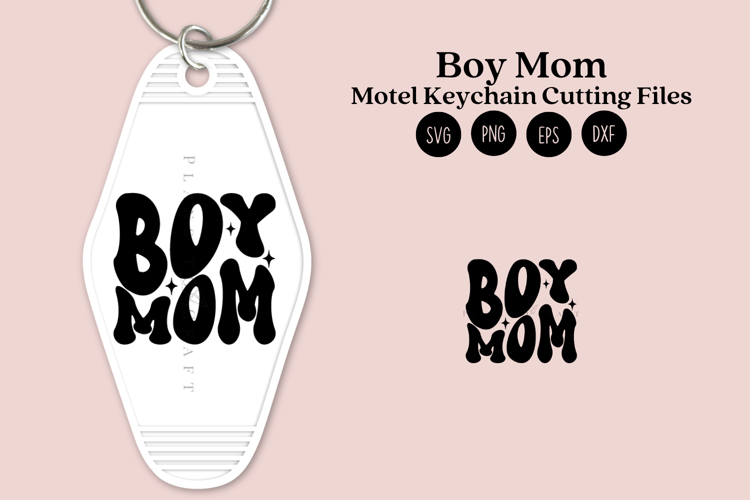 Motel Keychain SVG | Cute Mom Daughter Key Tag Design