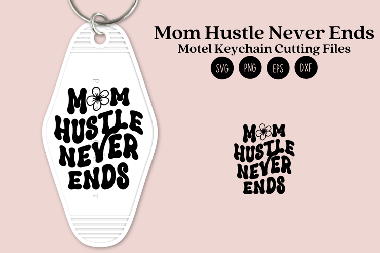 Motel Keychain SVG | Cute Mom Daughter Key Tag Design