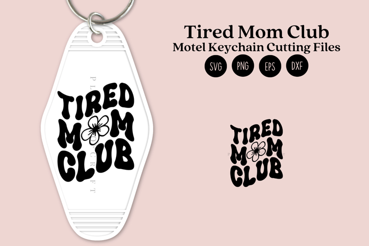 Motel Keychain SVG | Cute Mom Daughter Key Tag Design