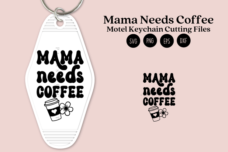 Motel Keychain SVG | Cute Mom Daughter Key Tag Design