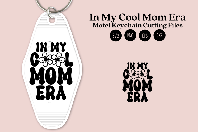 Motel Keychain SVG | Cool Mom Key Tag Design SVG