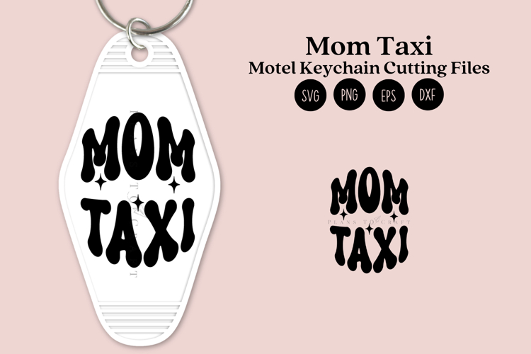 Motel Keychain SVG | Cute Mom Daughter Key Tag Design