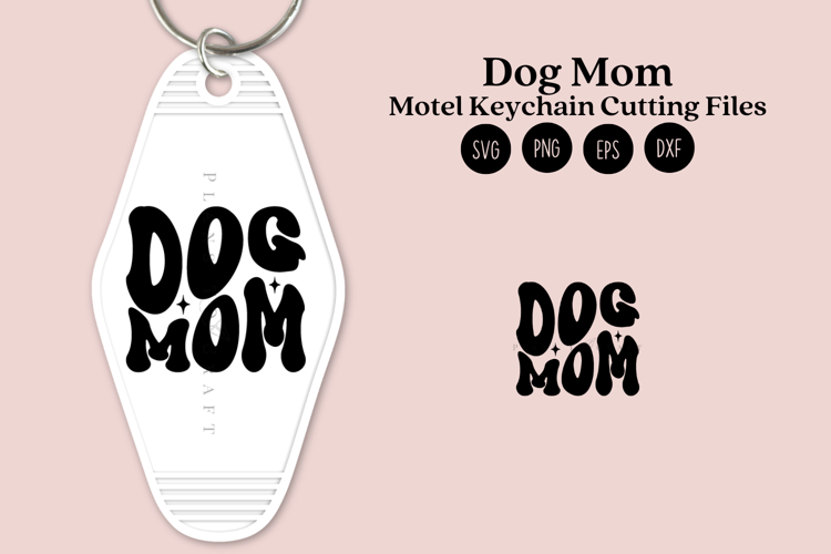 Motel Keychain SVG | Dog Mom Key Tag Design SVG