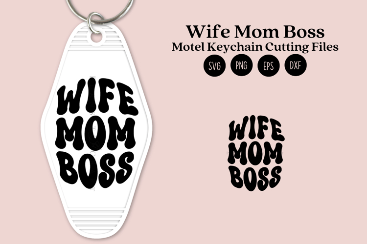 Motel Keychain SVG | Cute Mom Daughter Key Tag Design