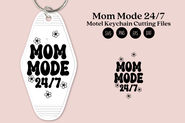 Motel Keychain SVG | Cute Mom Daughter Key Tag Design