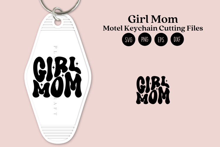 Motel Keychain SVG | Girl Mom Key Tag Design SVG