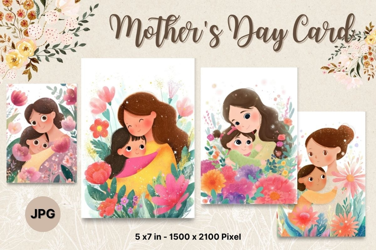 Mother's Day Card Happy MOM flower Printable Gift Card_3
