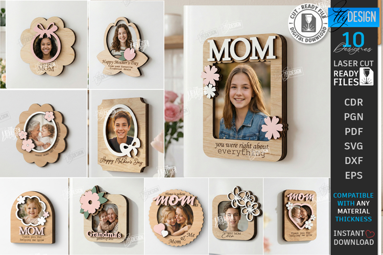 Mothers Day Mini Photo Frame Laser Cut Bundle | Gift Idea