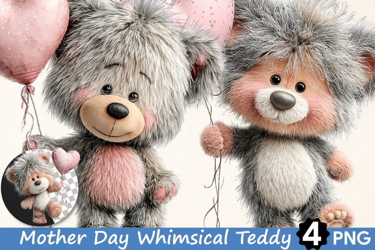 Mothers Day Whimsical Teddy Bear Balloon