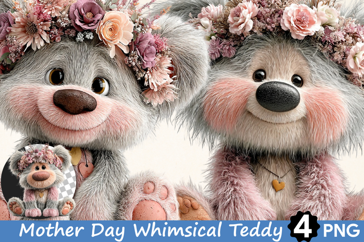 Mothers Day Whimsical Teddy Bear Crown