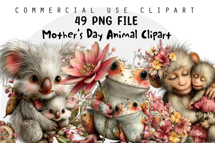 Mothers Day Animal Clipart