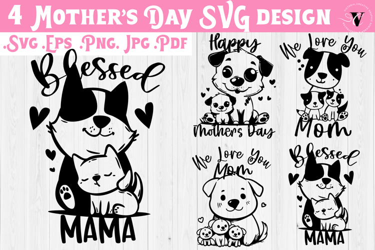 Mothers Day SVG | Dog Mom SVG | Cute animal