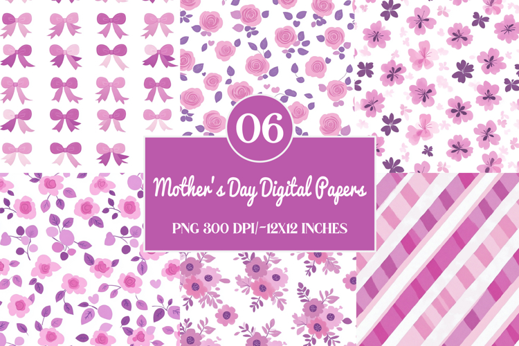 Mothers Day Digital Papers ,Mothers Day Papers