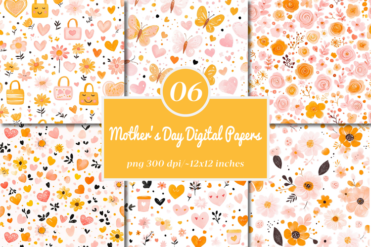 Mothers Day Digital Papers