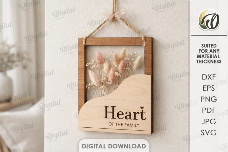 3D Mothers Day Floral Decor Laser Cut. Wall Decor SVG