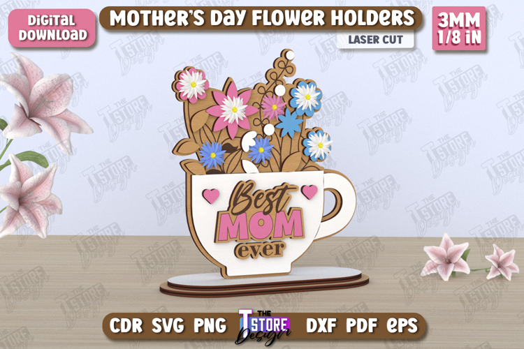 Mothers Day Flower Holder | Mothers Day Gift Idea | CNC