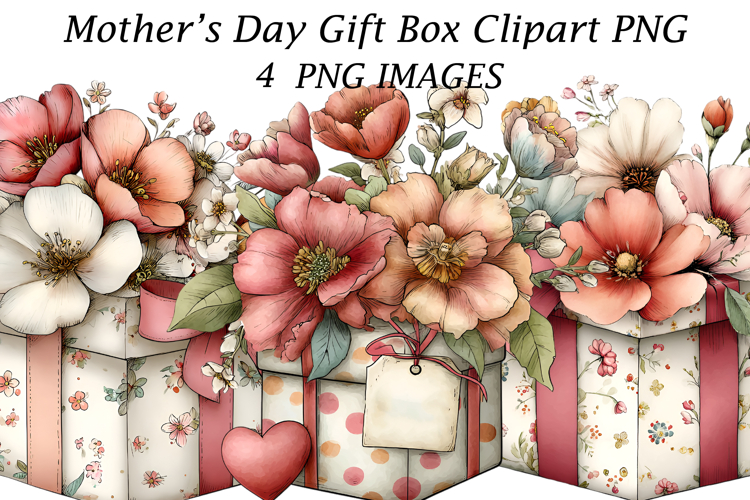 Mother’s Day Gift Box Clipart PNG