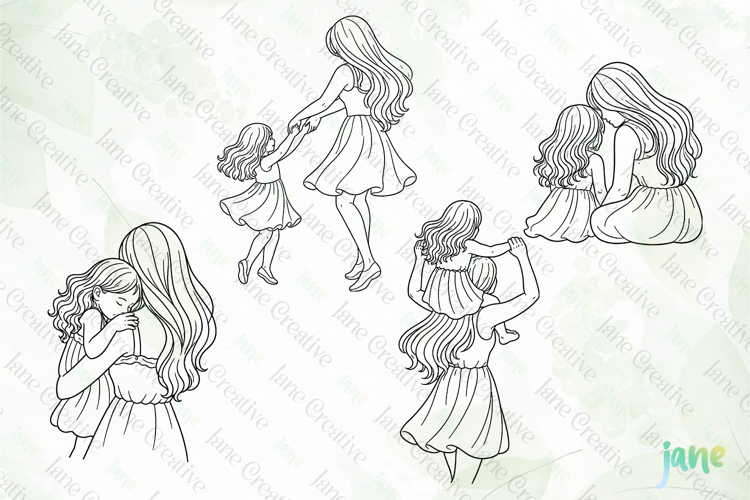 Mothers Day Hand-drawn SVG PNG