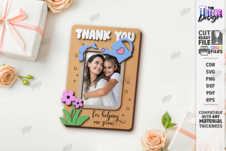 Mothers Day Photo Frame Laser Cut | Laser Gifts SVG | CNC