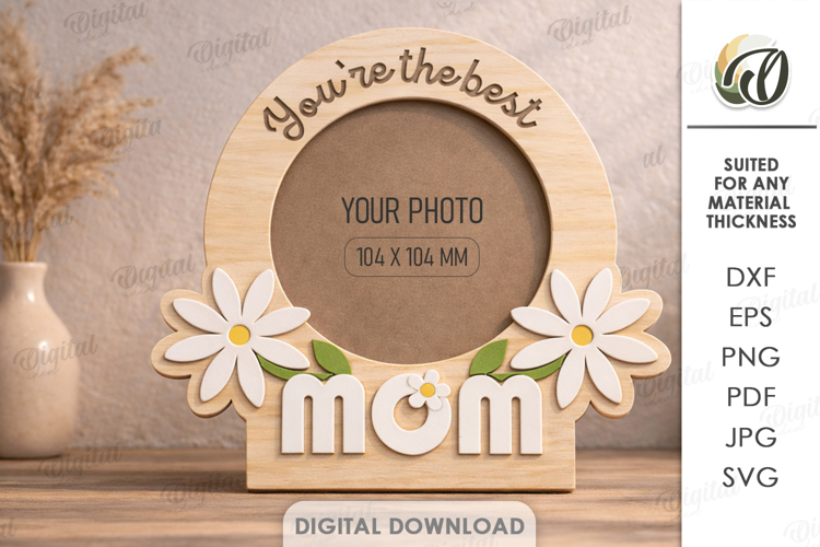 Mothers Day Photo Frame Laser Cut. Picture Frame SVG