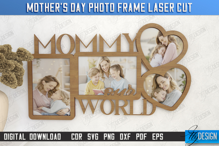 Mother’s Day Photo Frame Laser Cut | Four Photo Frame | CNC