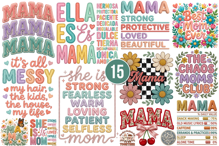 Mothers Day Sublimation Bundle | Mothers Day PNG Bundle