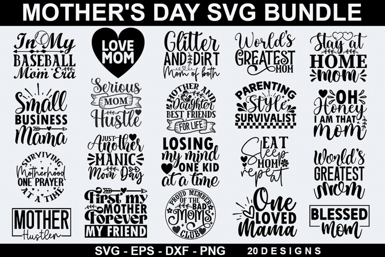 Mothers Day SVG Bundle - Mothers Day T-shirt Design
