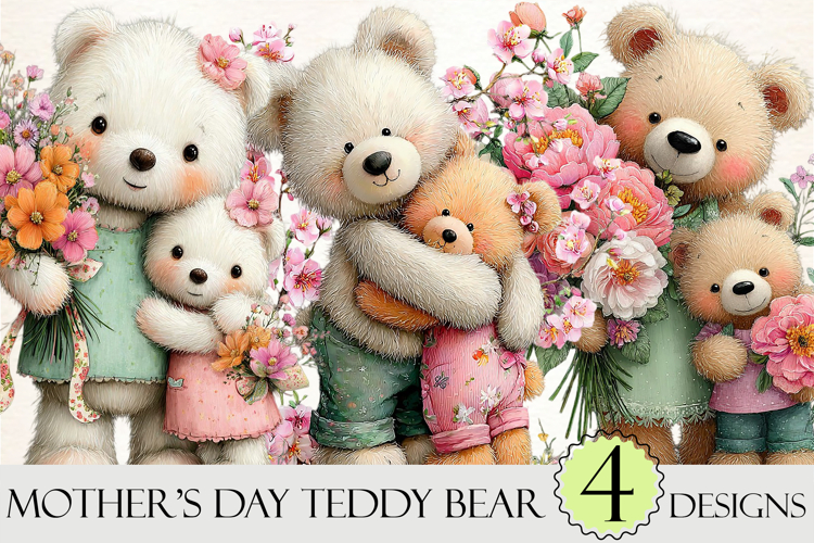 Mother’s Day Teddy Bear Clipart