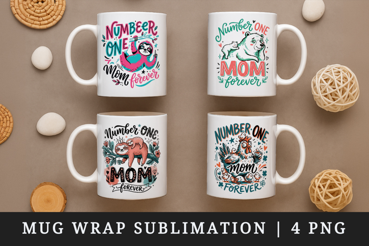 Mother's Day mug wrap printable sublimation design