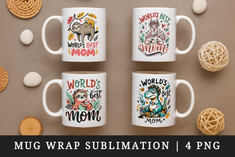 Mother's Day mug wrap printable sublimation design