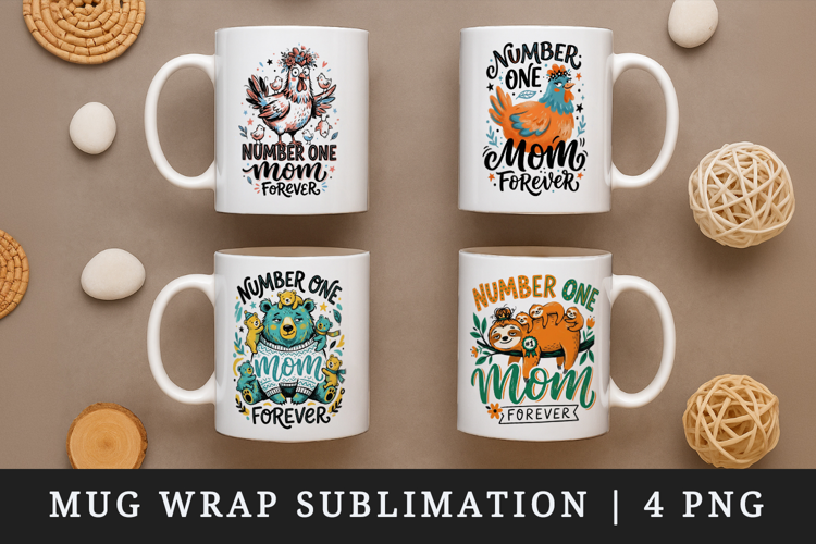 Mother's Day mug wrap printable sublimation design